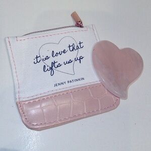 NEW Jenny Patinkin Heart Shaped Pink Gua Sha with carrying case